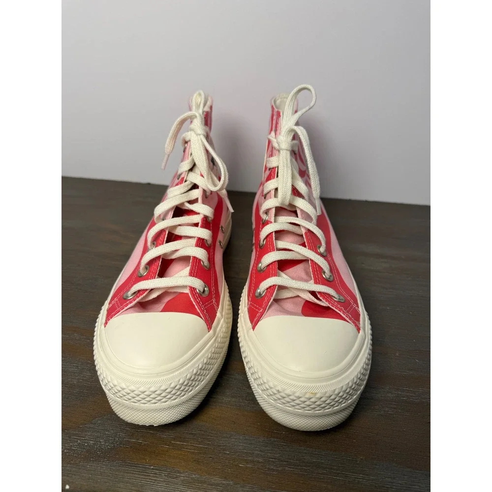 Converse Chuck Taylor All Star Lift Platform Pink Red Swirl High Top Barbiecore